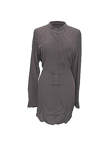 Joseph Joseph Mini Shirt Dress in Black Silk (view 1)