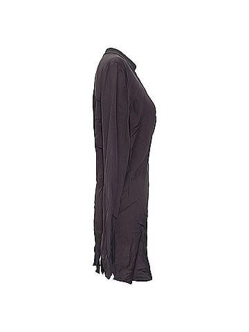 Joseph Joseph Mini Shirt Dress in Black Silk (view 2)