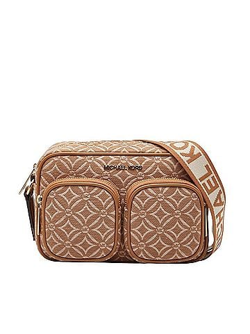 Michael Kors Michael Kors JET SET ITEM Logo Crossbody Shoulder Bag, Brown Canvas Leather, Women's. (view 1)