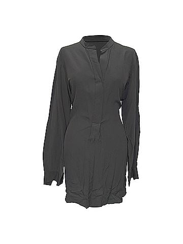 Joseph Joseph Mini Shirt Dress in Black Silk (view 1)