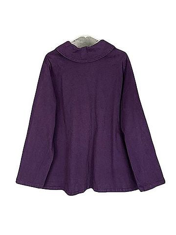 C.M.C by Color Me Cotton Cmc Purple Swing Button Coat Coat (view 2)