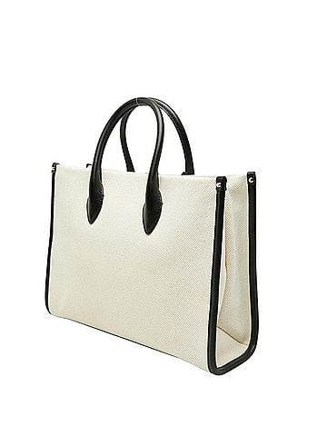 Michael Kors Michael Kors MIRELLA EW Tote Bag Shoulder 2-Way White Black Canvas Leather Women's (view 2)