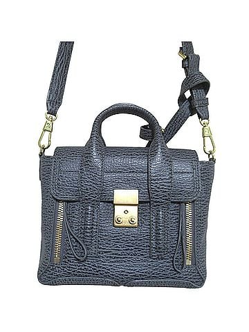 3.1 Phillip Lim 3.1 Phillip Lim Leather 2-Way Mini Satchel Bag, Handbag/Shoulder Gray with Gold Hardware, Women's (view 1)