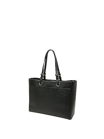 Michael Kors Michael Kors Logo Tote Bag Handbag Black Leather Women's (view 2)