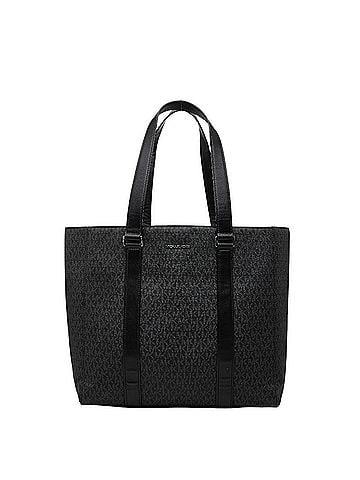 Michael Kors Michael Kors MK Signature Tote Bag Handbag 37F1LCOT3B Black Leather Men's (view 1)