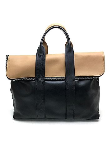3.1 Phillip Lim 3.1 Phillip Lim Bicolor Our Bag - Tote Bag/Handbag Leather Men's/Women's Black (view 2)
