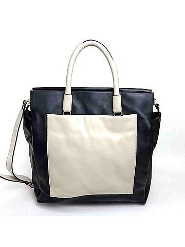 Marc by Marc Jacobs Marc by Marc Jacobs MARC BY JACOBS Two-tone Bicolor Tote Bag, Handbag, Shoulder Crossbody Leather, Women's, Black (view 2)