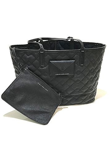 Marc by Marc Jacobs Marc by Marc Jacobs MARC BY JACOBS handbag with pouch, quilted leather, shoulder bag, tote women's, black. (view 1)