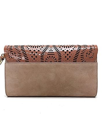 Sergio Rossi Sergio Rossi handbag, pouch, clutch bag, mini party suede, patent leather, women's, pink beige. (view 2)