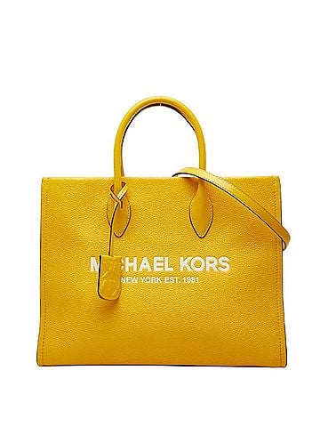Michael Kors Michael Kors MIRELLA EW Tote Medium Bag Handbag Shoulder 2WAY Yellow Leather Women's (view 1)