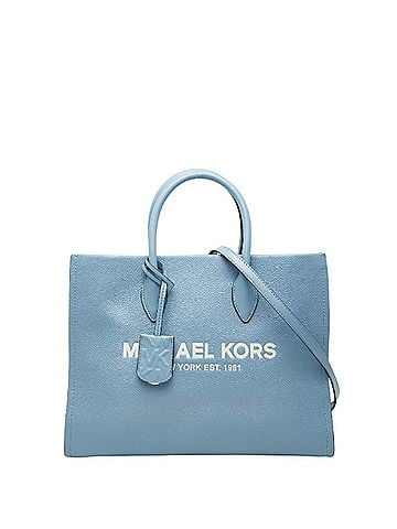 Michael Kors Michael Kors MIRELLA EW Tote Medium Bag Handbag Shoulder 2WAY Blue Leather Women's (view 1)