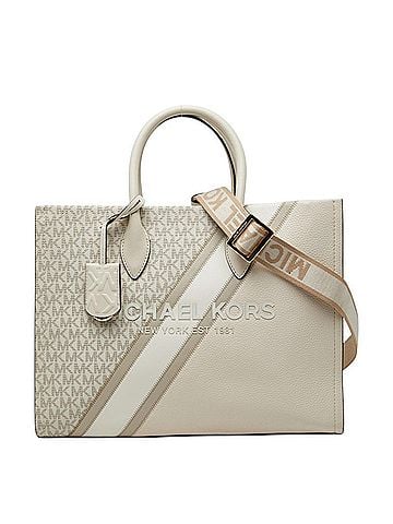 Michael Kors Michael Kors MIRELLA EW Medium Handbag Tote Shoulder 2WAY 35R3G7ZT8L Ivory Beige Leather Women's (view 1)