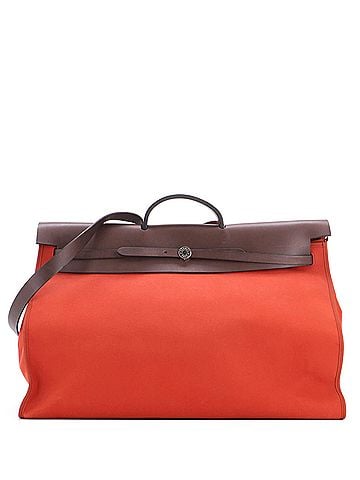 Hermès Herbag Zip Leather and Toile 50 (view 1)