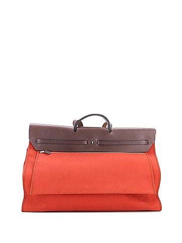 Hermès Herbag Zip Leather and Toile 50 (view 2)