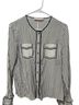 Tory Burch Stripes White Blue Long Sleeve Button-Down Shirt Size 0 - photo 1