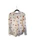 Catherine Malandrino 100% Polyester Print White Blouse Size L - photo 2