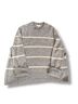 & Other Stories Stripes Gray Ivory Wool Pullover Sweater Size L - photo 7