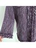 Alfred Dunner Tweed Purple White Jacket Size 12 - photo 7