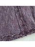 Alfred Dunner Tweed Purple White Jacket Size 12 - photo 8