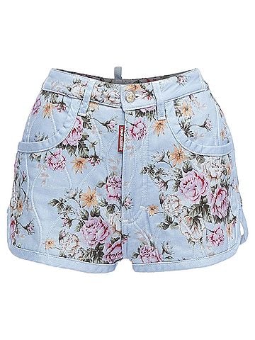 Dsquared2 Dsquared2 Floral Quilted Cotton Shorts (view 1)