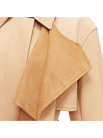 Céline Celine Wool Leather Trim Trench Coat (view 2)