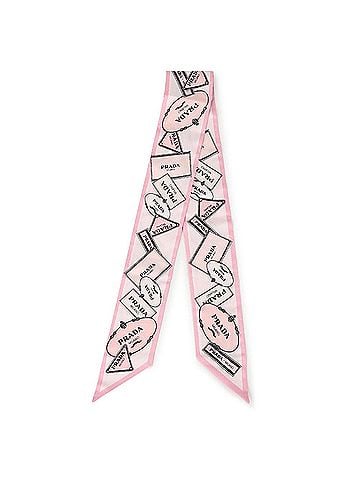 Prada Printed Silk Twill Skinny Scarf (view 2)