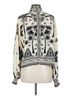 CAbi 100% Polyester Print Ivory C Abi Long Sleeve Blouse Size M - photo 2