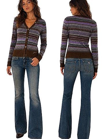 Ganni Soft Striped Cardigan Cardigan (view 1)