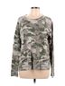 Aqua 100% Cashmere Camo Green Gray Tan Aqua Pullover Sweater Size L - photo 1