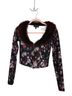 Current Mood 100% Polyester 100% Polyester Floral Black Multi Color Jacket Size XS - photo 1