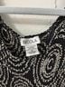 Nicola 100% Polyester Print Black White Ivory Sleeveless Top Size M - photo 3