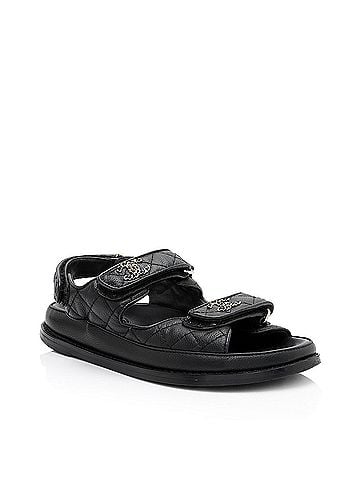 Chanel Chanel Calfskin Velcro Dad CC Sandals - Size 9 / 39 - FINAL SALE (view 1)