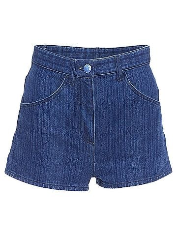 Chanel Chanel Woven Denim High-Rise Shorts (view 1)