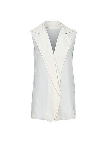 Lanvin Lanvin 2015 Cream Silk Sleeveless Top (view 1)