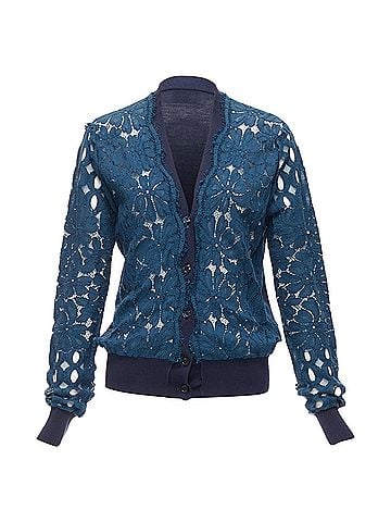 Lanvin Lanvin 2015 Silk Cotton Lace Cardigan (view 1)