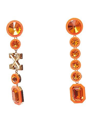 OFF-WHITE Off White Jewel Rhinestone Drop Earrings (view 2)