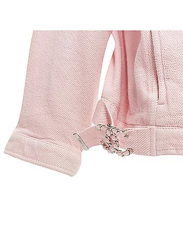 Chanel Chanel pink cotton 4 pockets CC buttons collarless jacket (view 2)