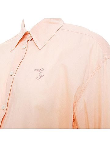 Acne Acne Studios 2023 Pink Cropped Logo Embroidery Shirt (view 2)