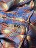 Flax 100% Linen Plaid Blue Red White Yellow Long Sleeve Button-Down Shirt Size L - photo 4