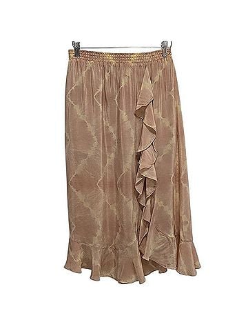 Maje Ruffled Tie Dye Crepe De Chune Midi Skirt Casual Skirt (view 1)