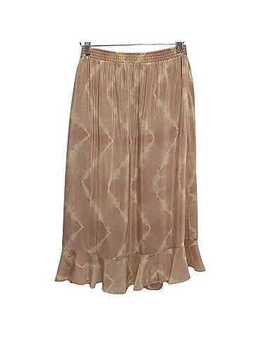 Maje Ruffled Tie Dye Crepe De Chune Midi Skirt Casual Skirt (view 2)