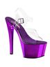 Pleaser Purple White Heels Size 7 - photo 1