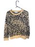 Ann Taylor LOFT Animal Print Tan Black Pullover Sweater Size L - photo 1