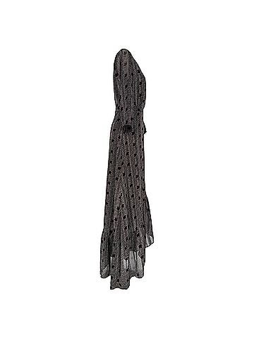 BA&SH Ba&amp;Sh Pisy Printed Wrap Maxi Dress in Black Polyester (view 2)
