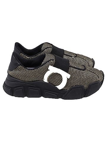Salvatore Ferragamo Salvatore Ferragamo Monster Trainers in Black Nylon (view 1)