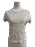 Uniqlo 100% Cotton Floral White Short Sleeve Blouse Size XL - photo 1