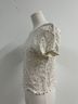 Uniqlo 100% Cotton Floral White Short Sleeve Blouse Size XL - photo 4