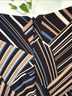 Etcetera Stripes Graphic Black Tan Blue Cocktail Dress Size 8 - photo 7