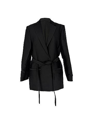 Totême Totême Belted Evening Blazer in Black Cotton (view 1)