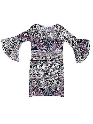 Olivia Matthews Multicolor Ruffle Sleeve Mini Dress Casual Dress (view 1)